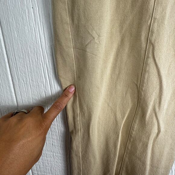 J. Jill Premium Bi-Stretch Ponte Knit Tapered Ankle Pants Size 14 Tan Khaki - Picture 5 of 9